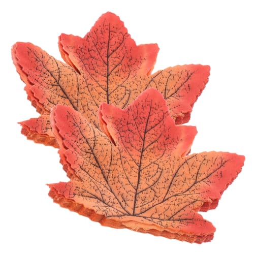 STOBAZA 50 Stück Teiliges Künstliches Ahornblatt aus Seidigem Herbstliche Thanksgiving Deko mit Lebensechten Farben und Vielseitig für Tisch Wand Kamin und Fenster Geeignet von STOBAZA