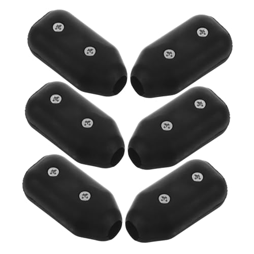 STOBAZA 6 Stück Nylon Seilklammern Wiederverwendbare Seilklemmen für Kletterseile Geflochtene Seile Drahtseile und Hundeleinen Outdoor Seilspanner Schwarz von STOBAZA