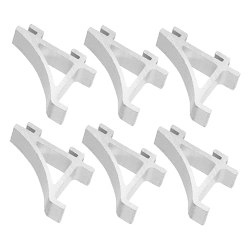 STOBAZA 6 Stück Teiliges Aluminium Kühlschrank Regalclips Kühlregal Halterung für Gefrierschrank und Kühlschrank Einlegeböden Stabile Befestigung Einfache Montage Platzsparend für von STOBAZA