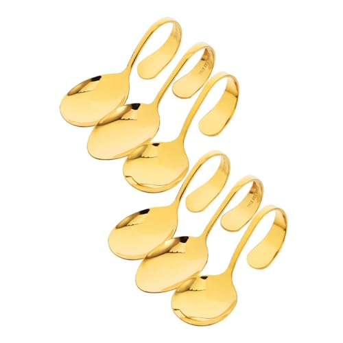 STOBAZA 6 Stück Teiliges Edelstahl Servierlöffel mit Innovativem Aufrechtem Gebogenem Griff Vielseitig Einsetzbar für Meeresfrüchte Sushi Salate und Desserts Wiederverwendbar Langlebig STOBAZA 6 Stück Teiliges Edelstahl Servierlöffel mit Innovativem Aufrechtem Gebogenem Griff Vielseitig Einsetzbar für Meeresfrüchte Sushi Salate und Desserts Wiederverwendbar Langlebig von STOBAZA