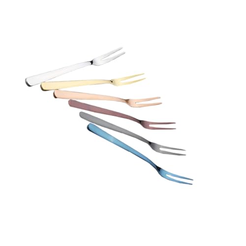 STOBAZA 6 Stück Teiliges Obstgabeln in Mischfarben Stilvolle Dessertgabeln für Kuchen Langlebig und Vielseitig Einsetzbar für Partys Bar und Zuhause STOBAZA 6 Stück Teiliges Obstgabeln in Mischfarben Stilvolle Dessertgabeln für Kuchen Langlebig und Vielseitig Einsetzbar für Partys Bar und Zuhause von STOBAZA