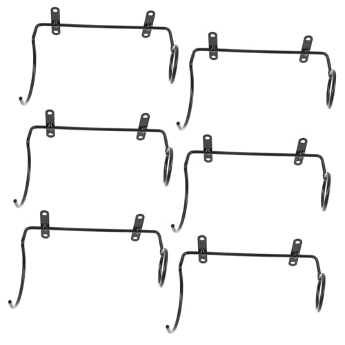 STOBAZA 6 Stück Teiliges Wand weinregal aus Metall Stabile Flaschenhalter für Rotwein Platzsparend und Dekorativ Einfache Montage Robust und Stilvoll für Moderne Bar Wohnräume von STOBAZA