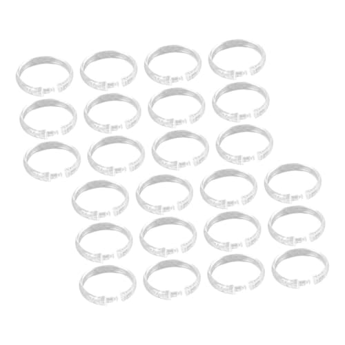 STOBAZA 60 Stück Duschvorhang Haken Kunststoff Transparent O Förmige Ringe Schnelle Montage Sichere Befestigung Stilvolle Badezimmer Gardinenhalter von STOBAZA