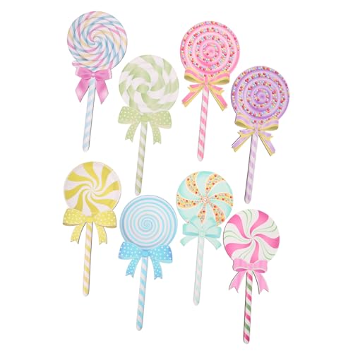 STOBAZA 8 Stück Lutscherdekorationen Yard Lollipop Süßigkeitenschilder Veranda Weihnachtsdekoration Lollipop-dekor Für Den Außenbereich Weihnachtsbonbonhofpfahl Lutscher-Ornamente Hölzern STOBAZA 8 Stück Lutscherdekorationen Yard Lollipop Süßigkeitenschilder Veranda Weihnachtsdekoration Lollipop-dekor Für Den Außenbereich Weihnachtsbonbonhofpfahl Lutscher-Ornamente Hölzern von STOBAZA