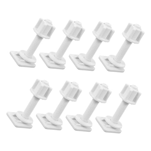 STOBAZA 8 Stück Toilettensitz Schrauben Wc Sitz Befestigung Schrauben aus Langlebigem Abs material für Sicheren Halt und Einfache Montage Ersatzteile für Toilettensitz Reparatur von STOBAZA