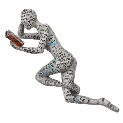 STOBAZA Abstrakte Lesende Frau Statue Resin Figurine Skulptur für Bücherregal Deko Regal Modern Stil Robuste Lesefigur für Schlafzimmer Büro STOBAZA Abstrakte Lesende Frau Statue Resin Figurine Skulptur für Bücherregal Deko Regal Modern Stil Robuste Lesefigur für Schlafzimmer Büro von STOBAZA
