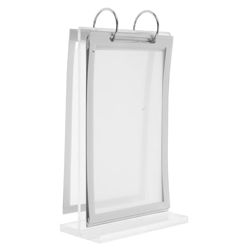 STOBAZA Acryl Flip Tablett Aufsteller Transparent Mehrseitiger Menühalter Tischaufsteller Klar Vielseitig Einfach Montage Für Restaurants Cafés von STOBAZA