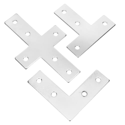 STOBAZA Aluminium Eckverbinder Kreuzform Winkelverbinder aus Eloxiertem Aluminium mit Hoher Tragfähigkeit für Möbel Regal DIY Industrieprofile und Montagen von STOBAZA