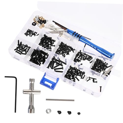 STOBAZA Aluminiumlegierung Schrauben für Fernsteuerautos Multifunktionale Reparatur Schraubenset mit Aufbewahrungsbox Rostfrei Verschiedene für DIY und Fernsteuerungsauto Wartung von STOBAZA