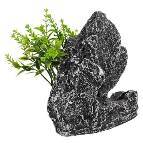 STOBAZA Aquarium Stein Ornament Natürliche Landschaft Deko Versteckhöhle Fisch Tank Sicher für Fische Robuste Künstliche Gebirgslandschaft mit Kleinen Pflanzen STOBAZA Aquarium Stein Ornament Natürliche Landschaft Deko Versteckhöhle Fisch Tank Sicher für Fische Robuste Künstliche Gebirgslandschaft mit Kleinen Pflanzen von STOBAZA