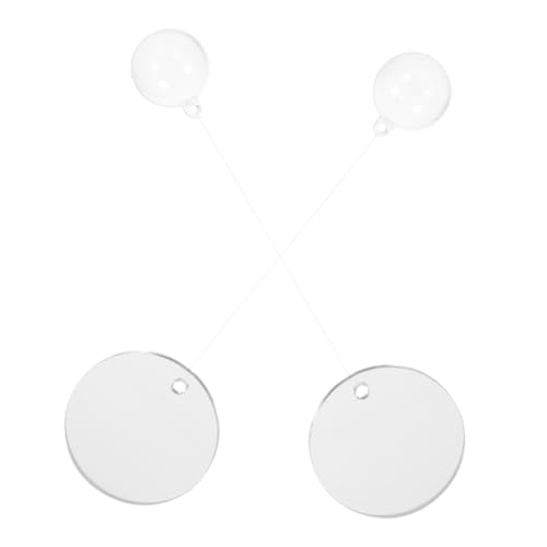 STOBAZA Betta Trainingsspiegel Acryl Doppelseitig mit Schwimmendem Ball Betta Fisch Fitness Spiegel Aquarium Zubehör für Fisch Verhaltenstraining von STOBAZA