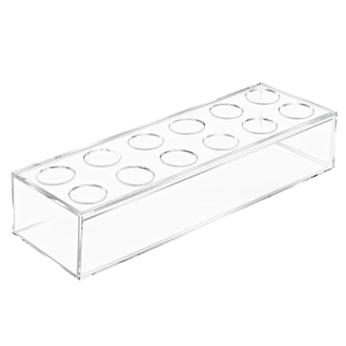 STOBAZA Blumenvase mit Löchern Rechteckiger Transparenter Hydroponik Behälter Dekorativer Tisch Blumenhalter für Wohn und Esszimmer Vielseitiger Schreibtisch Floristik Container von STOBAZA