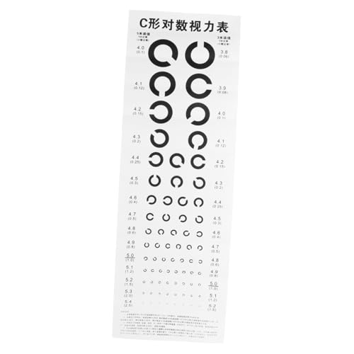 STOBAZA C Wand Sehtafel aus PVC Langlebig Standard Augendiagramm für Schule Zuhause Praxis Visuelle Sehprüfung Einfache Handhabung Umweltfreundlich von STOBAZA