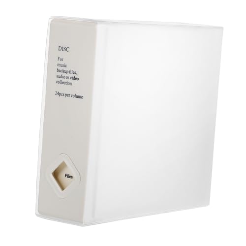 STOBAZA CD Aufbewahrungsbox aus Abs PVC mit Fächern Großer Kapazität CD Organizer für Zuhause Büro mit Festgenähten Innentaschen Schmutz Wasserabweisend von STOBAZA