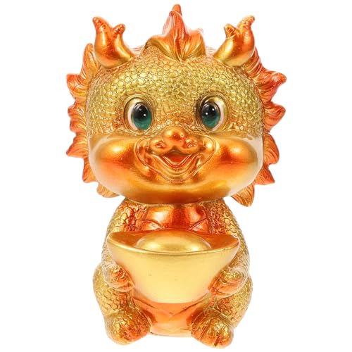 STOBAZA Drachenfigur Aus Harz Chinesische Drachenstatue Zur Wohnraumdekoration Für Wohnzimmer Büro Auto Und Mehr Für Jahr des Drachen Hochwertige Detailarbeit Langlebig Und Farbecht STOBAZA Drachenfigur Aus Harz Chinesische Drachenstatue Zur Wohnraumdekoration Für Wohnzimmer Büro Auto Und Mehr Für Jahr des Drachen Hochwertige Detailarbeit Langlebig Und Farbecht von STOBAZA