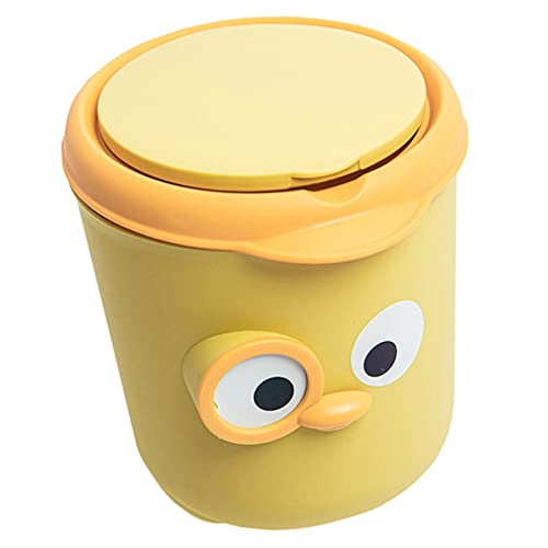 STOBAZA Desktop-mülleimer Mini-mülleimer Tischmülleimer Tisch Schreibtisch Mini-mülltonne Müllrecyclingbehälter Tischmülltonne Desktop-papierkorb-organizer Cartoon-mülleimer Push-mülleimer von STOBAZA