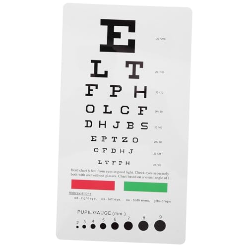 STOBAZA Doppelseitige Tragbare Pvc sehtafel aus Kunststoff für Augenuntersuchungen Klar Gestaltetes Augendiagramm zur Einfachen Anwendung bei Sehtests und Augenprüfungen STOBAZA Doppelseitige Tragbare Pvc sehtafel aus Kunststoff für Augenuntersuchungen Klar Gestaltetes Augendiagramm zur Einfachen Anwendung bei Sehtests und Augenprüfungen von STOBAZA