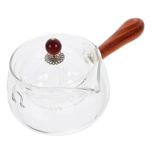 STOBAZA Drehbare Glas Teebereiter mit Hitzebeständigem Borosilikat Seitlichem Holzgriff Integriertem Siebeinsatz Portabel für Büro und Zuhause Praktischer Teebereiter für Losen Tee STOBAZA Drehbare Glas Teebereiter mit Hitzebeständigem Borosilikat Seitlichem Holzgriff Integriertem Siebeinsatz Portabel für Büro und Zuhause Praktischer Teebereiter für Losen Tee von STOBAZA