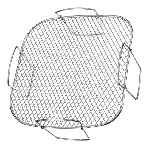 STOBAZA Edelstahl Airfryer Gestell mit Griff Hitzebeständiges Airfryer Zubehör Multifunktionales Trocken und Grillrost für Heißluftfritteuse Spülmaschinenfest Geeignet für Obst Fleisch STOBAZA Edelstahl Airfryer Gestell mit Griff Hitzebeständiges Airfryer Zubehör Multifunktionales Trocken und Grillrost für Heißluftfritteuse Spülmaschinenfest Geeignet für Obst Fleisch von STOBAZA