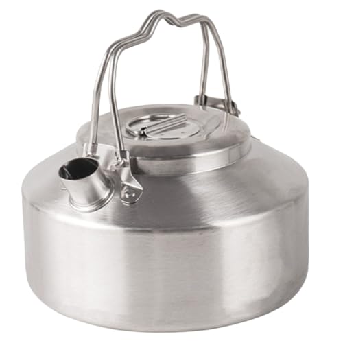 STOBAZA Edelstahl Camping Wasserkocher Leichtes Outdoor Kochgeschirr Multifunktional Für Wandern Zelten Kochen Tee und Suppe von STOBAZA