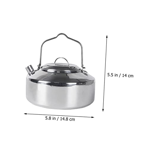 STOBAZA Edelstahl Camping Wasserkocher Vielseitiger Teekessel für Herdplatte und Induktion Robuster Outdoor Kessel für Wandern Angeln Camping und Selbstfahrer von STOBAZA