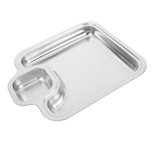 STOBAZA Edelstahl Dumpling Platte mit Separatem Soßenteil Rutschfest Langlebig Multifunktionales Serviertablett für Snacks und Dips Praktisches Tablett für Zuhause und Partys STOBAZA Edelstahl Dumpling Platte mit Separatem Soßenteil Rutschfest Langlebig Multifunktionales Serviertablett für Snacks und Dips Praktisches Tablett für Zuhause und Partys von STOBAZA