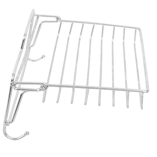STOBAZA Edelstahl Duschregal Eckregal mit Haken Wandmontage ohne Bohren Rostfrei Platzsparend für Bad und Küche Flexibel für Zahnbürsten Becher Gewürze und Kleine Aufbewahrung STOBAZA Edelstahl Duschregal Eckregal mit Haken Wandmontage ohne Bohren Rostfrei Platzsparend für Bad und Küche Flexibel für Zahnbürsten Becher Gewürze und Kleine Aufbewahrung von STOBAZA