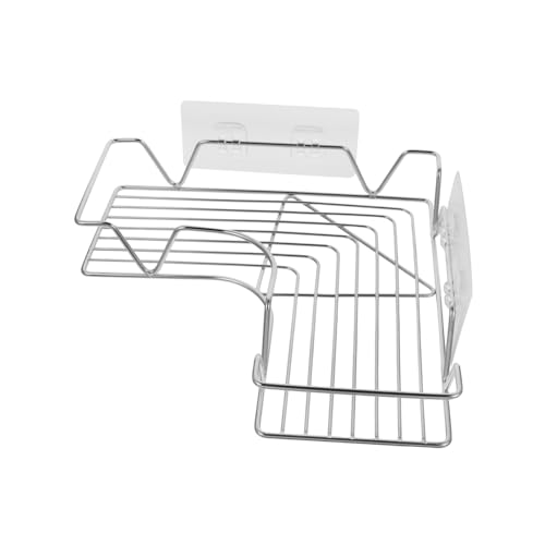 STOBAZA Edelstahl Eckregal ohne Bohren Rostfrei Wandmontiertes Aufbewahrungsregal für Bad und Küche Wasserdichtes Organizer Regal zur Platzsparenden Wandmontage Montagezubehör STOBAZA Edelstahl Eckregal ohne Bohren Rostfrei Wandmontiertes Aufbewahrungsregal für Bad und Küche Wasserdichtes Organizer Regal zur Platzsparenden Wandmontage Montagezubehör von STOBAZA