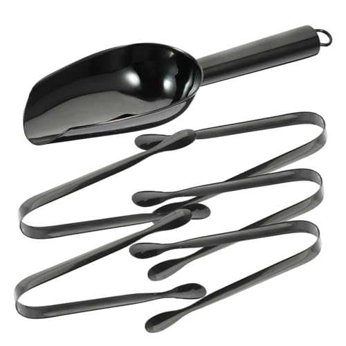 STOBAZA Edelstahl Eiswürfel Schaufel und Zange Rostfrei Große Kapazität Anti fall Sicher Vielseitig für Eis Getreide Kaffee Einfach zu Bedienen Glatte Oberfläche Langlebig Schwarz STOBAZA Edelstahl Eiswürfel Schaufel und Zange Rostfrei Große Kapazität Anti fall Sicher Vielseitig für Eis Getreide Kaffee Einfach zu Bedienen Glatte Oberfläche Langlebig Schwarz von STOBAZA