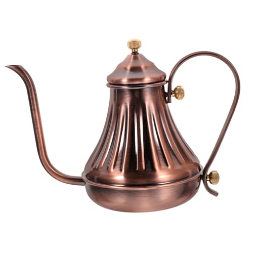 STOBAZA Edelstahl Handfilter mit Langem Ausguss Hitzebeständig für Kaffee und Tee Präzise Ausgießhilfe Rutschfester Griff für Schonendes Brühen zu Hause von STOBAZA