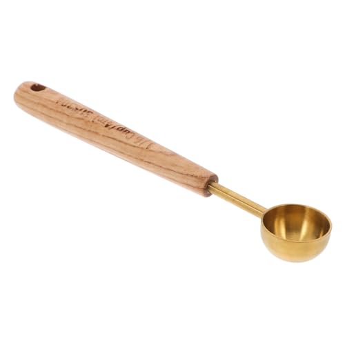 STOBAZA Edelstahl Kaffeeschaufel mit Holzgriff Präziser Messlöffel für Gemahlenen Kaffee Goldfarbene Vintage Dosierhilfe mit Messskala Stilvoll für Backen und Kochen Geeignet STOBAZA Edelstahl Kaffeeschaufel mit Holzgriff Präziser Messlöffel für Gemahlenen Kaffee Goldfarbene Vintage Dosierhilfe mit Messskala Stilvoll für Backen und Kochen Geeignet von STOBAZA