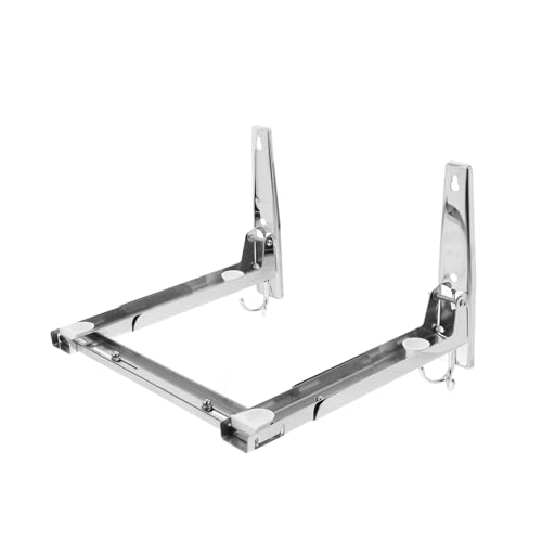 STOBAZA Edelstahl Mikrowellen Regal Wandhalterung mit Verstellbaren Klappbaren Armen Robuste Küchen Wandmontage für Backofen und Mikrowelle Belastbar und Platzsparend Langlebig STOBAZA Edelstahl Mikrowellen Regal Wandhalterung mit Verstellbaren Klappbaren Armen Robuste Küchen Wandmontage für Backofen und Mikrowelle Belastbar und Platzsparend Langlebig von STOBAZA