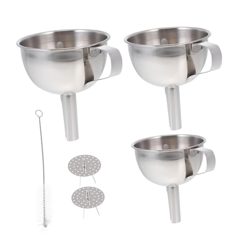 STOBAZA Edelstahl Trichter mit Integriertem Filter Teilig Mit Filterscheiben für Küche zum Genauen Abfüllen und Filtern von Flüssigkeiten und Pulvern Leicht zu Reinigen STOBAZA Edelstahl Trichter mit Integriertem Filter Teilig Mit Filterscheiben für Küche zum Genauen Abfüllen und Filtern von Flüssigkeiten und Pulvern Leicht zu Reinigen von STOBAZA