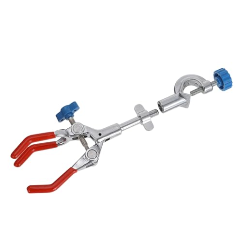 STOBAZA Einstellbare Drei Klauen Klemme Labor Becherhalter mit Rutschfestem Griff Stabile und Sichere Halterung für Experimentgeräte Ergonomisches Design für Vielseitige Laboranwendungen von STOBAZA