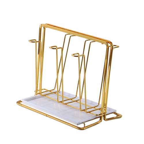 STOBAZA Eisenbecherhalter mit Ablaufablage Stabiles Abtropfgestell für Glas und Trinkflaschen Platzsparender Organizer für Küche und Schreibtisch Langlebig und Belüftet STOBAZA Eisenbecherhalter mit Ablaufablage Stabiles Abtropfgestell für Glas und Trinkflaschen Platzsparender Organizer für Küche und Schreibtisch Langlebig und Belüftet von STOBAZA