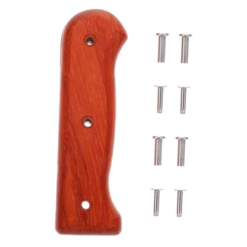 STOBAZA Ersatzgriff für Küchenmesser aus Naturholz Ergonomischer Messergriff für Besseren Halt und Bequemlichkeit Robustes Langlebiges Schneidegriff Zubehör Passend als Cutter Holzgriff von STOBAZA
