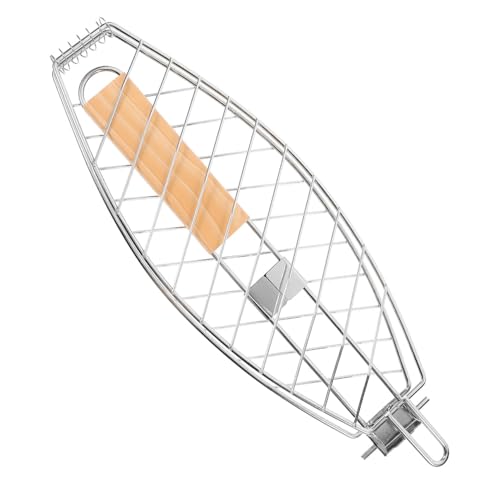 STOBAZA Faltbarer Fischgrillkorb Tragbarer Bbq Grillrost für Fisch Gemüse und Fleisch für Camping Picknick und Garten Einfach zu Bedienen und Hitzebeständig STOBAZA Faltbarer Fischgrillkorb Tragbarer Bbq Grillrost für Fisch Gemüse und Fleisch für Camping Picknick und Garten Einfach zu Bedienen und Hitzebeständig von STOBAZA