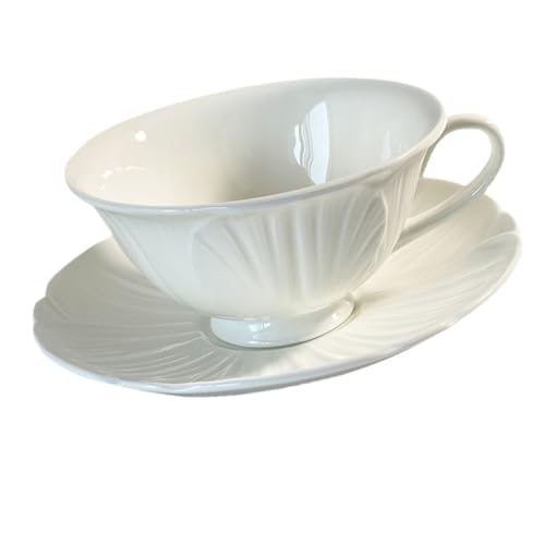 STOBAZA Französische Kaffeetasse aus Keramik mit Untertasse Bone Porzellan Hitzebeständig Geeignet für Kaffee Tee Milch und Heiße Getränke im Retro stil STOBAZA Französische Kaffeetasse aus Keramik mit Untertasse Bone Porzellan Hitzebeständig Geeignet für Kaffee Tee Milch und Heiße Getränke im Retro stil von STOBAZA