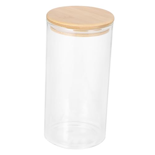 STOBAZA Glas Vorratsdose mit Holzdeckel Luftdichter Wiederverwendbarer Aufbewahrungsbehälter für Kaffee Gewürze Trockenfrüchte Bpa Frei Sichere Lebensmittelaufbewahrung Küche STOBAZA Glas Vorratsdose mit Holzdeckel Luftdichter Wiederverwendbarer Aufbewahrungsbehälter für Kaffee Gewürze Trockenfrüchte Bpa Frei Sichere Lebensmittelaufbewahrung Küche von STOBAZA