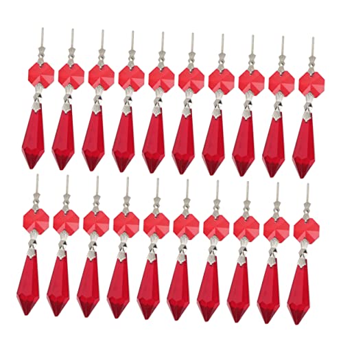 STOBAZA Glas-kronleuchter-kristallanhänger Rot Mit Perlen Prismen Und Anhängern Zum Selbermachen Für Kronleuchter Deckenleuchten Und Vorhänge STOBAZA Glas-kronleuchter-kristallanhänger Rot Mit Perlen Prismen Und Anhängern Zum Selbermachen Für Kronleuchter Deckenleuchten Und Vorhänge von STOBAZA