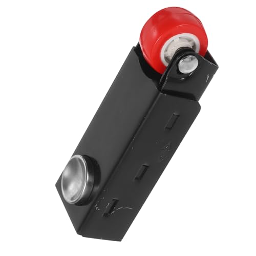 STOBAZA Glastür-Riemenscheibe Schiebetür Roller Räder Kleiderschrankrollen Hagelrad für Glastüren Schiebetür Riemenscheibe Schiebetürrollenbaugruppe Gleitrad kaltgewalzter Stahl Schwarz von STOBAZA