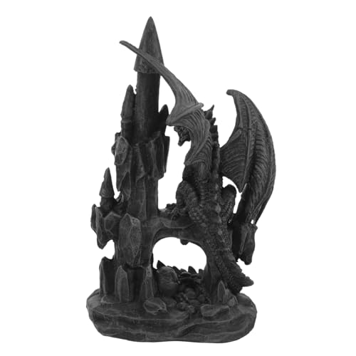 STOBAZA Gothic Harz Drachenfigur Halloween Deko Skulptur für Innenbereich Garten Outdoor Regal Dekoration Stabiles Einzigartiges Design für Horror Stil und Vielseitige Nutzung von STOBAZA