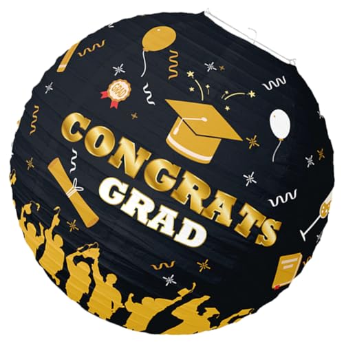 STOBAZA Graduation Party Papierlaternen Dekoration Leichte Farbenfrohe Abschlussfeier Lampions Einfach Hängbar für Innen Außen Festliche Abschluss Schulabschluss Dekoration von STOBAZA