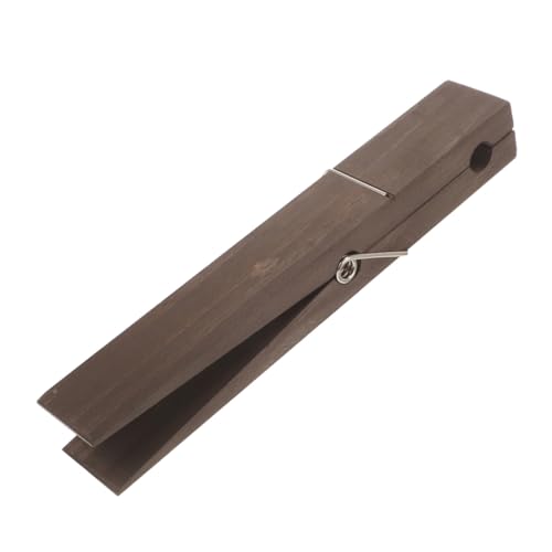 STOBAZA Großer Holzklammer Handtuchhalter Jumbo Schwerlast Holzklammer Rustikaler Badaufhänger Stabil für Dicke Handtücher und Badezimmerdekoration von STOBAZA