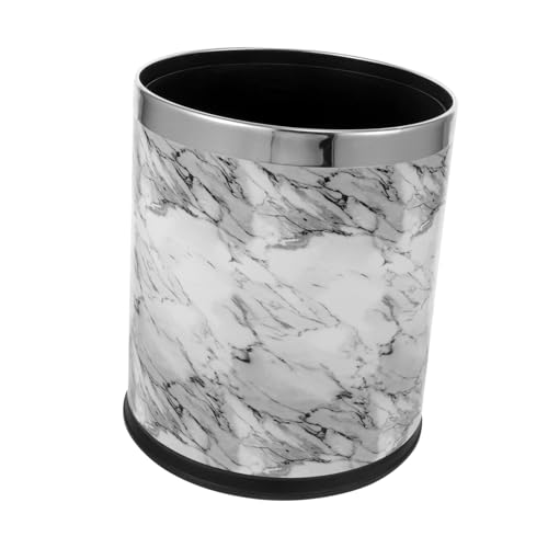 STOBAZA Großer Mülleimer mit Marmoroptik Abfalleimer für Küche Bad Wohnzimmer Stabiler Haushaltsabfallbehälter mit Fixierendem Ring Stilvoller Müllbehälter für Büro und Zuhause STOBAZA Großer Mülleimer mit Marmoroptik Abfalleimer für Küche Bad Wohnzimmer Stabiler Haushaltsabfallbehälter mit Fixierendem Ring Stilvoller Müllbehälter für Büro und Zuhause von STOBAZA