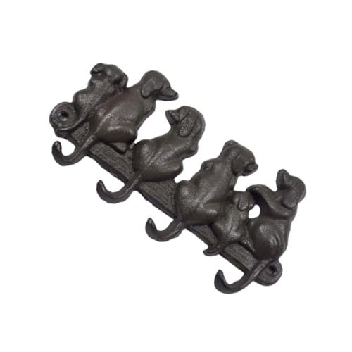 STOBAZA Gusseisen Wandhaken Hundemotiv Retro Stil Robuster Haustür Kleiderhaken für Mäntel Schlüssel Hüte Dekorativer Tierform Haken für Flur und Haustierliebhaber Schwarz STOBAZA Gusseisen Wandhaken Hundemotiv Retro Stil Robuster Haustür Kleiderhaken für Mäntel Schlüssel Hüte Dekorativer Tierform Haken für Flur und Haustierliebhaber Schwarz von STOBAZA