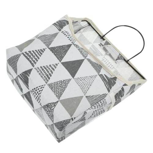 STOBAZA Hängende Aufbewahrungstasche aus Robustem Baumwoll Leinen Multifunktionaler Organizer mit Praktischem Haken Leicht und Reißfest für Küche Wohnzimmer Schlafzimmer und Badezimmer von STOBAZA