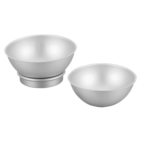 STOBAZA Halbrunde Aluminiumlegierung Backform mit Halbkugeln und Sockel Langlebige DIY Silikonform für Kuchen Badebomben und Einfach zu Entformen und Glatt für Hobbybäcker und Profis von STOBAZA