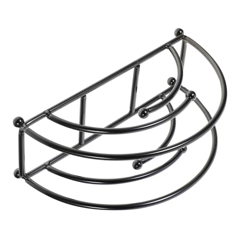 STOBAZA Halbrunder Metall Serviettenhalter Schwarz Stabiler Napkin Stand mit Modernem Design Vielseitiger Papierhandtuchhalter für Küche Esszimmer Party und Restaurant Praktisches von STOBAZA
