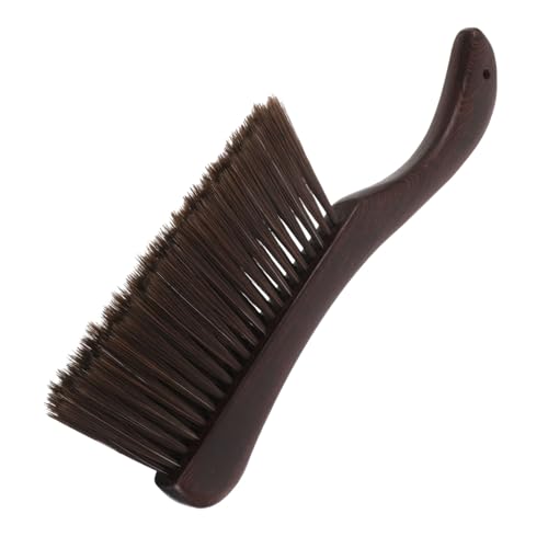 STOBAZA Handheld -Besenpinsel Handgehaltene Möbelbürste Bettoberflächenreinigung verdickte Reinigungsbürste Bettstaubreinigungsbürste tragbarer Staubwedel Bankbürste Bettbürste Holz Braun von STOBAZA